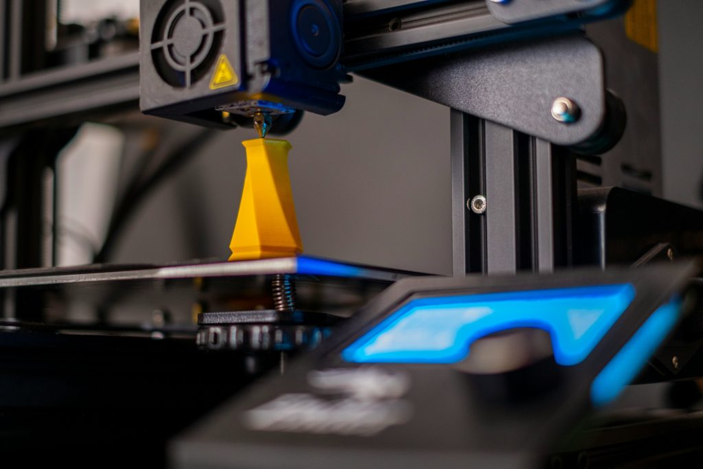 a photo of a 3d printer in work